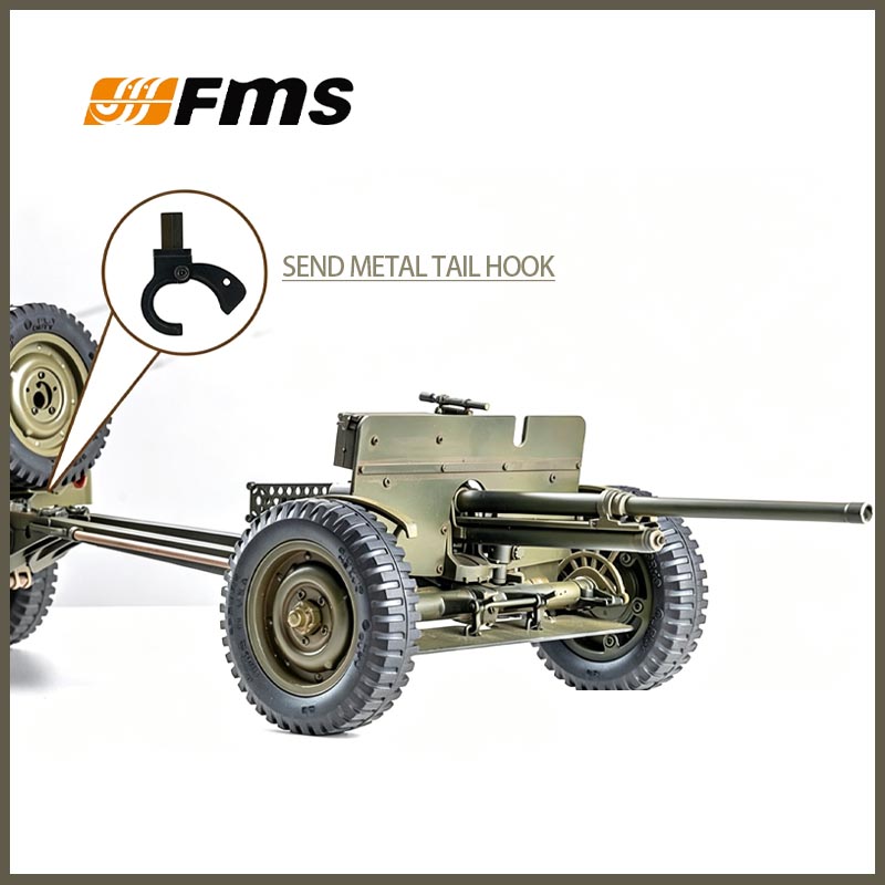 Rc Jeep Hobby - Remolque de cañón antitanque FMS 1/12