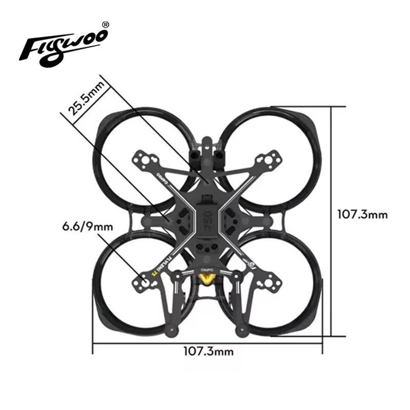 Kit de Marco Flywoo Flylens 75 - Fpv Racing Quadcopter reseña y precio