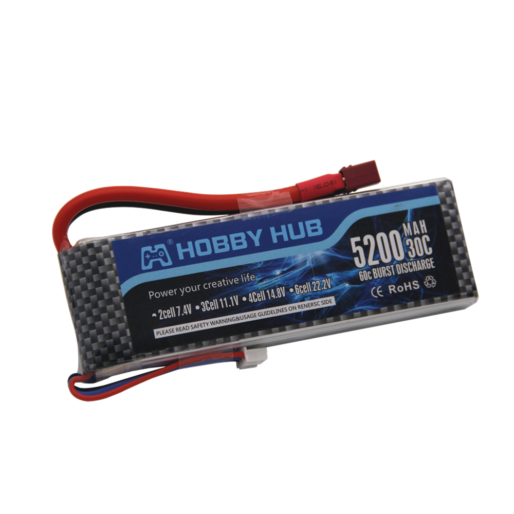 Batería Lipo de 7,4 V, 5200 mA - Rc Roc Hobby reseña y precio