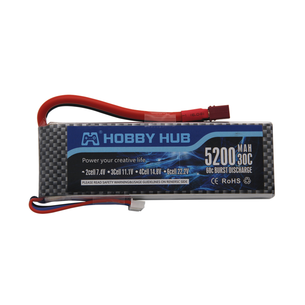 Batería Lipo de 7,4 V, 5200 mA - Rc Roc Hobby reseña y precio