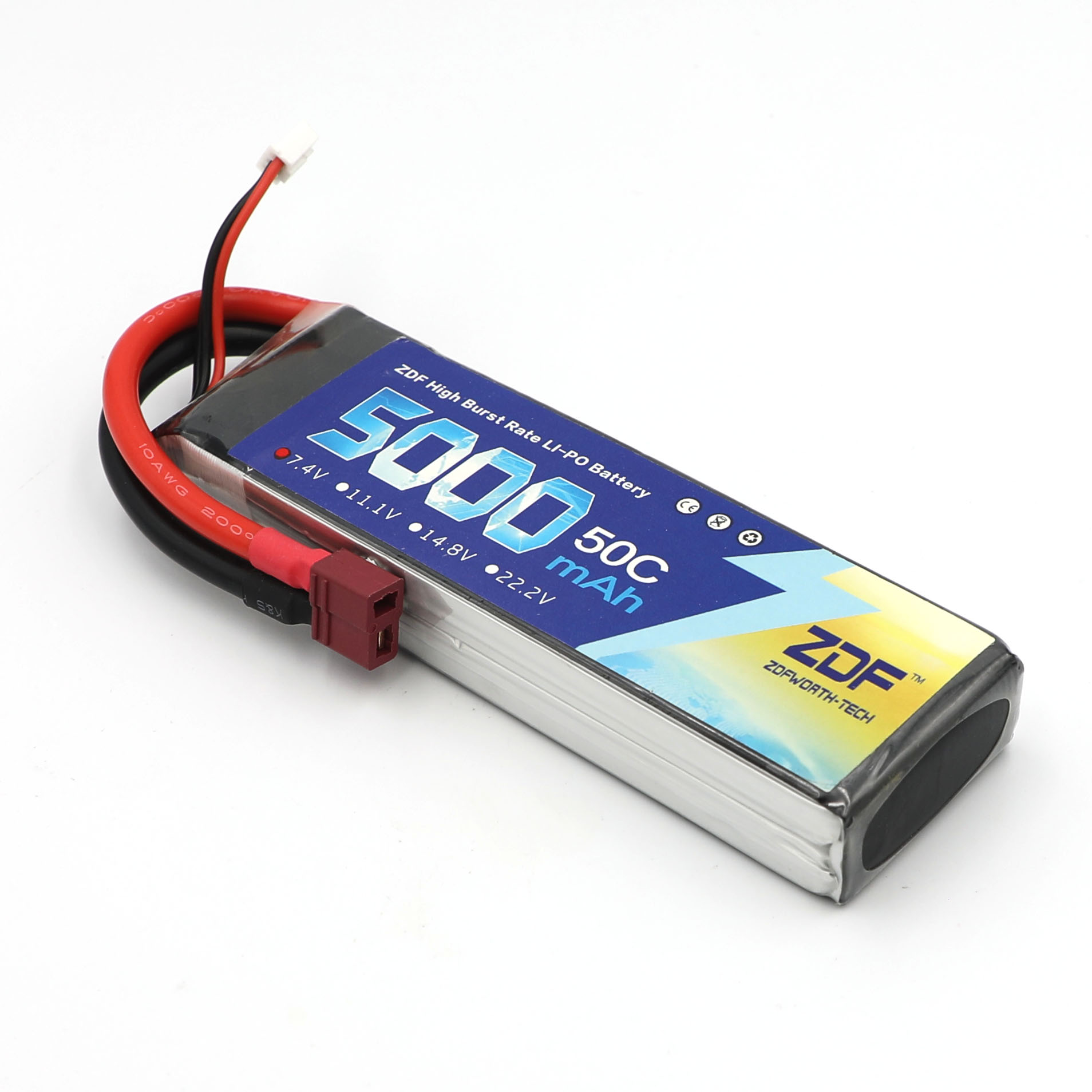 ZDF RC Lipo batería 7,4 V 5000 - Rc Hobby Jet reseña y precio