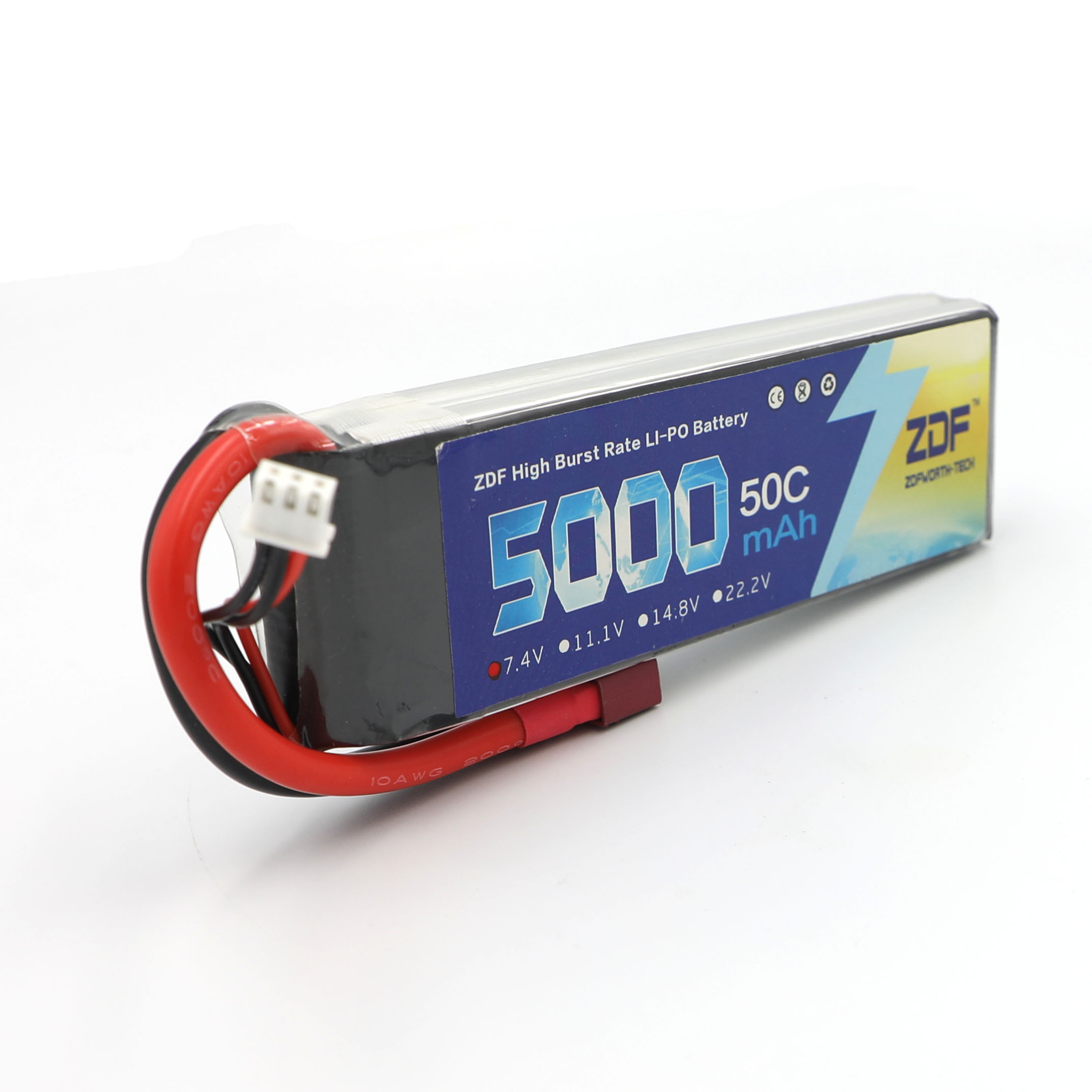 ZDF RC Lipo batería 7,4 V 5000 - Rc Hobby Jet reseña y precio