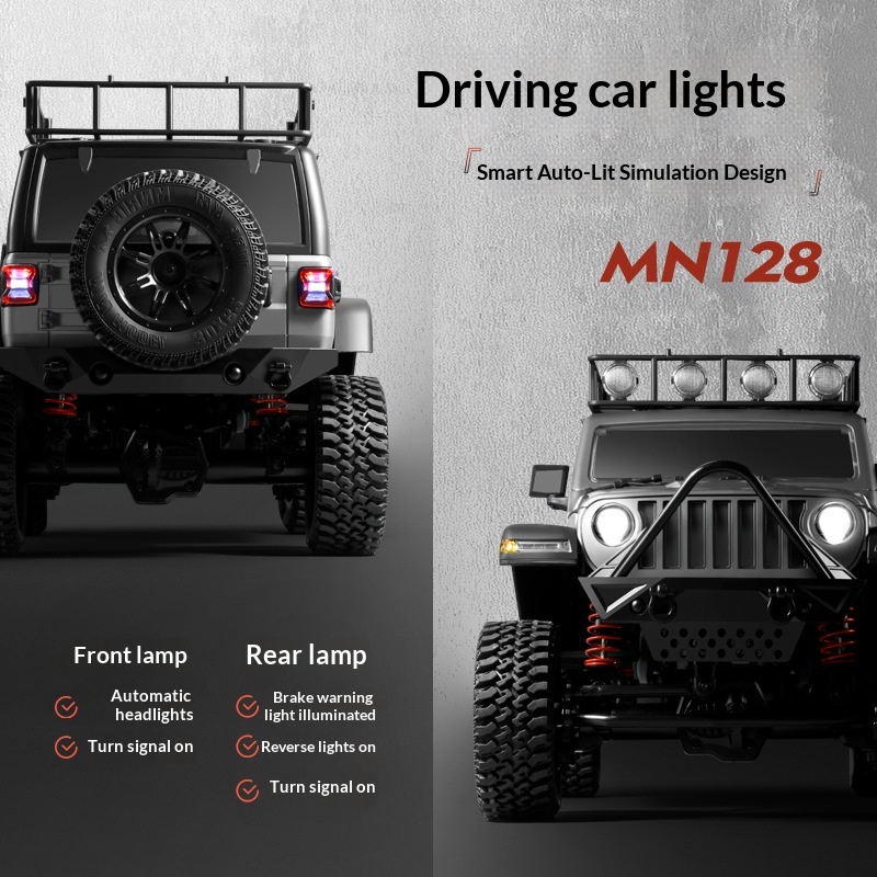 Mn Mn128 Rc Crawler 1:12 Escal - Rc Jeep Hobby reseña y precio
