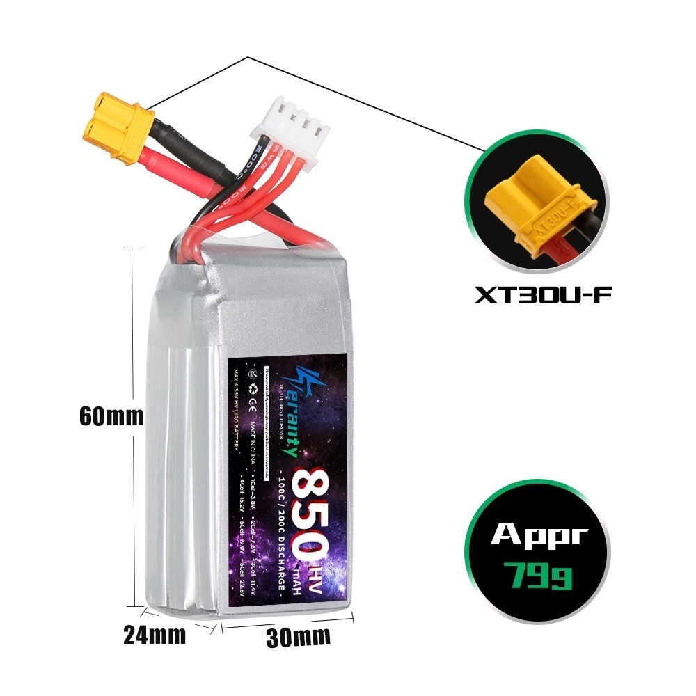 1/2/3 Uds TERANTY 3S 11,4 V ba - Fpv Racing Quadcopter reseña y precio